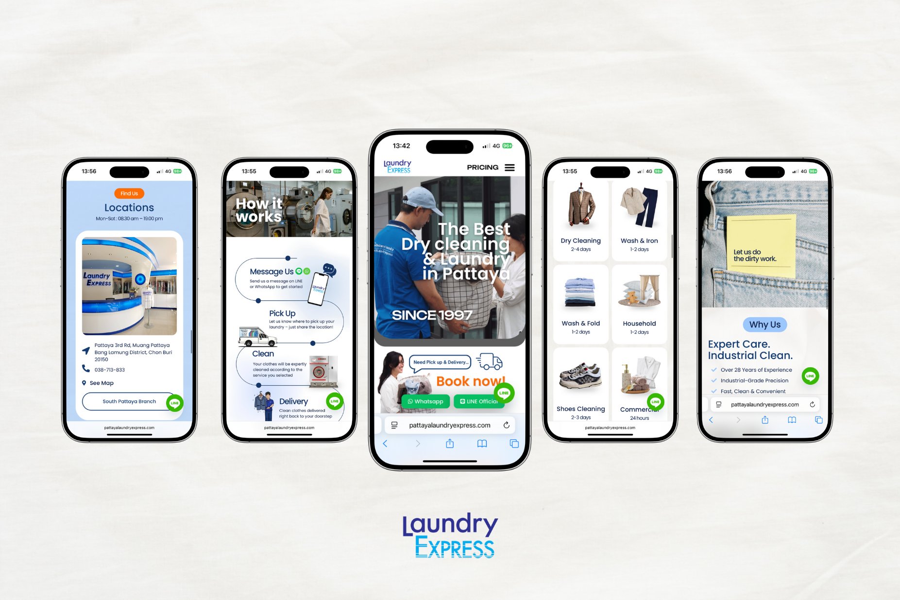 Pattaya Laundry Express Website by DigiSpace